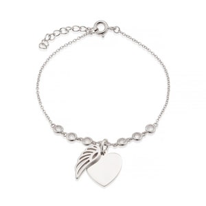 Angel Wing Illustration Bracelet - Sentimental and Remembrance Gift - Thoughtful Gift - Special Keepsake - Elegant & Stylish Bracelet