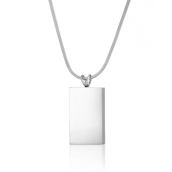 Dog tag cremation necklace hotsell