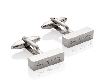 Ashes Handwriting Engraved Urn Cufflinks · Personalised Cufflinks · Mens Cufflinks · Handwriting Gift · Memorial Gift · Grief Gifts For Him