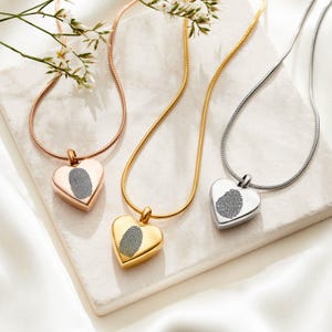 Silver Urn Fingerprint Necklace · Ashes Necklace · Cremation Necklace · Cremation Jewellery · Fingerprint Jewellery · Ashes Jewellery · Loss