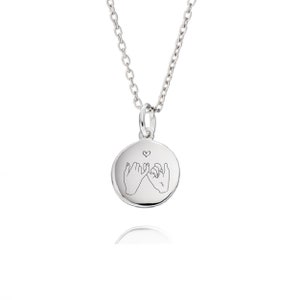 Pinky promise disc necklace