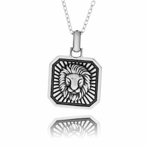 Sterling silver leo zodiac necklace - Star sign jewellery - Astrology necklace - Horoscope necklace