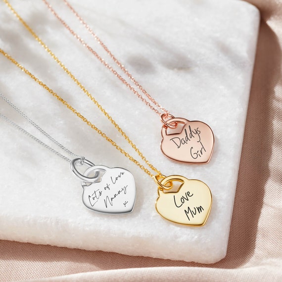 Multilingual Cursive Handwriting Necklace With Heart Or Crown – Zenith  Jewelry