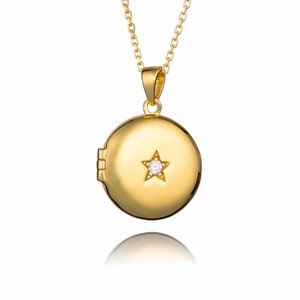 Gold Star Handwriting Locket · Personalised Locket · Photo Necklace · Handwriting Jewellery · Handwriting Necklace · Memorial Gift · Grief