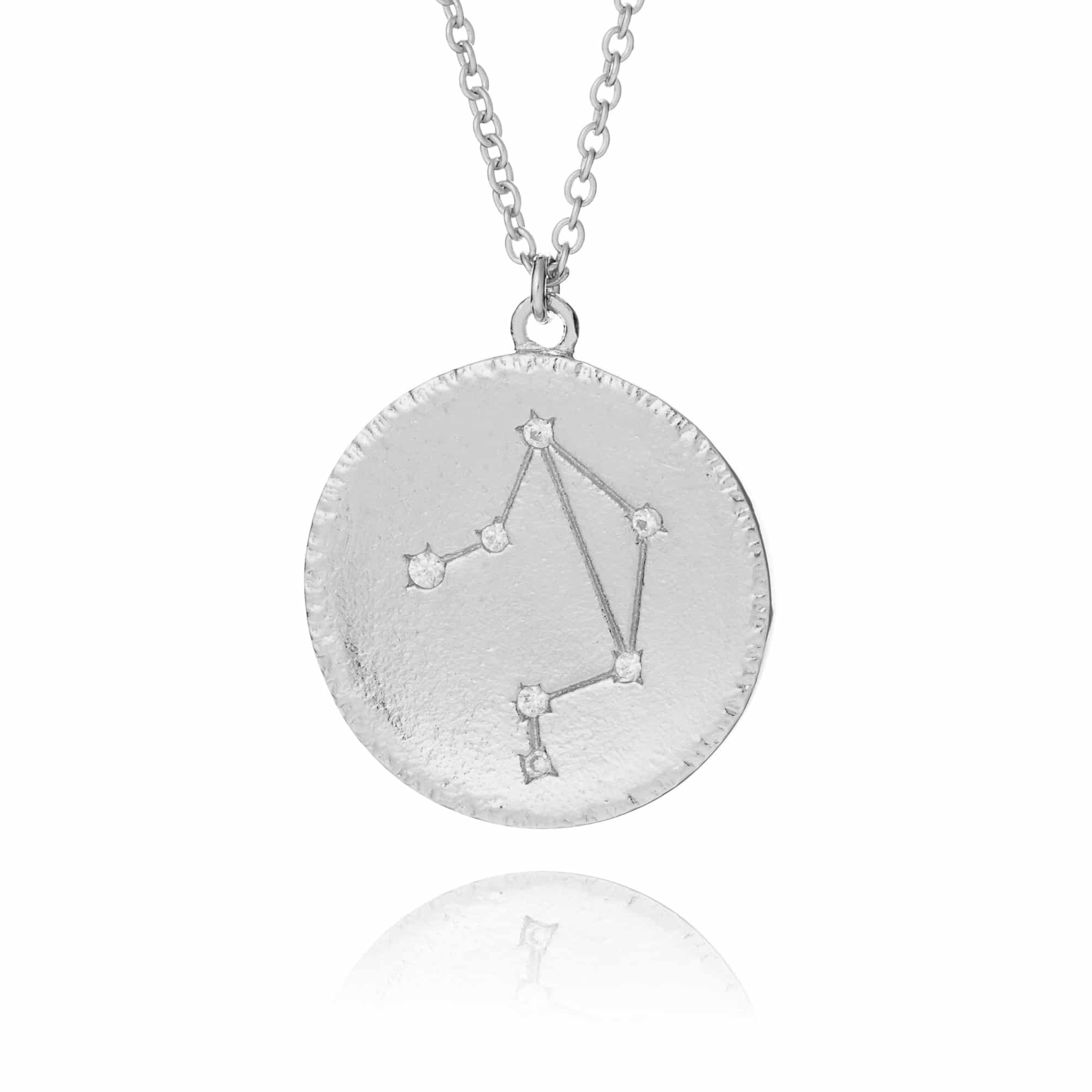 Sterling silver libra constellation necklace Zodiac Sign Necklace Astrology necklace