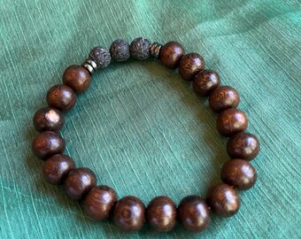 Wooden Bead Unisex Bracelet