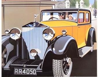 Vintage Rolls Royce Motor Car Advertisement Poster A3/A4 Print