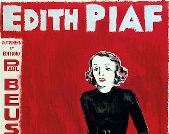 edith piaf poster etsy