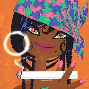 Vintage Gitanes cigarrillos franceses anuncio cartel A3/A4 impresión
