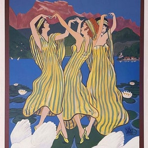 Vintage Lake Annecy France Tourism Poster Print A3/A4