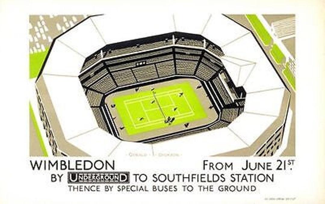 1926 Wimbledon Tennis Championships Poster A3 / A2 Print Etsy