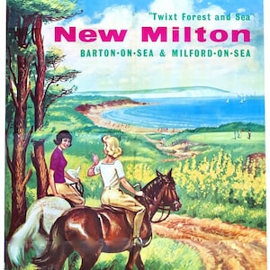 Vintage British Rail New Milton New Forest Eisenbahn Poster Druck A3 / A4