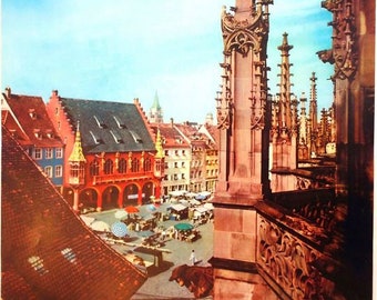 Vintage Freiburg Germany Tourism Poster Print A3/A4