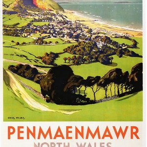 Vintage LMS Penmaenmawr North Wales Railway Poster A4/A3/A2/A1 Print