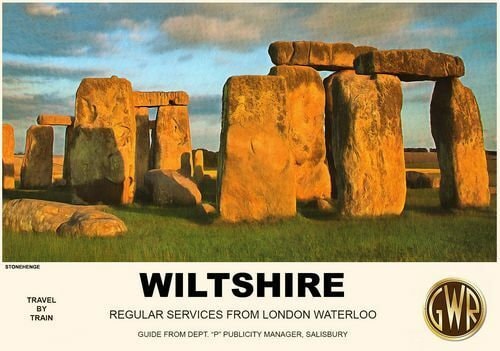 Vintage Style Railway Poster Avebury Wiltshire A4/A3/A2 Print