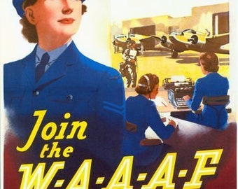 World war two join the waaf recruitment poster  a3/a2/a1 print