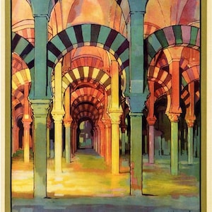 Vintage Córdoba Turismo Español Cartel Impresión A3/A4