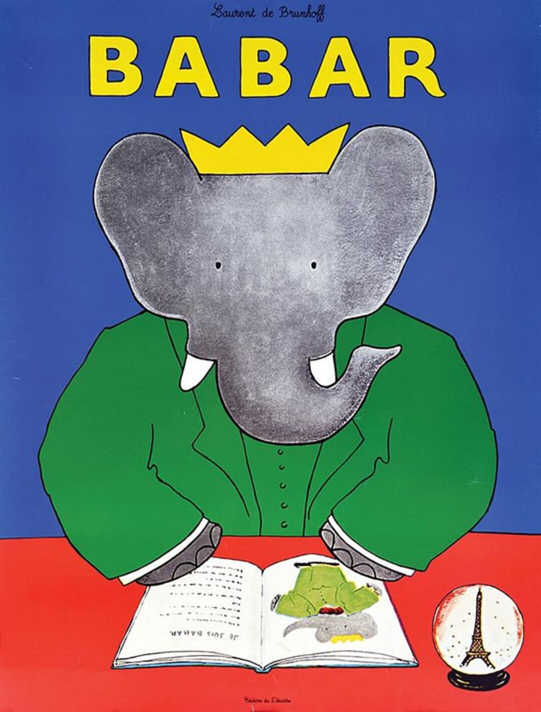 Vintage Babar the Elephant Poster Print A3/A4 Etsy
