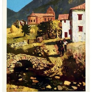 Vintage Basque Country France Tourism Poster A3/A4