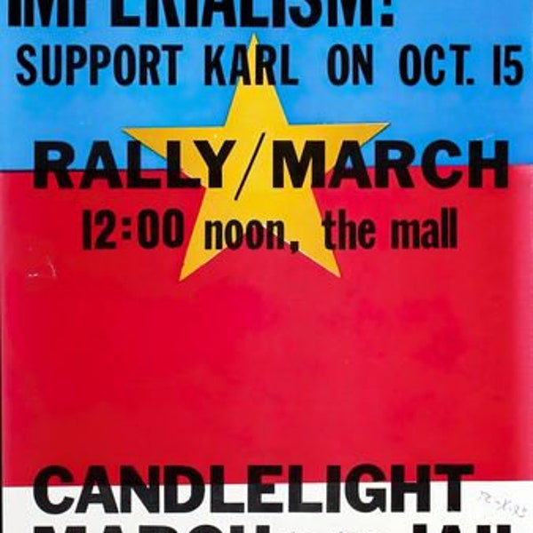 Vintage 1960's Anti Vietnam War Rally Poster Reprint A3/A4