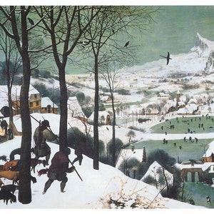 Hunters In The Snow by Pieter Bruegel A3/A2/A1 Art Print/Canvas