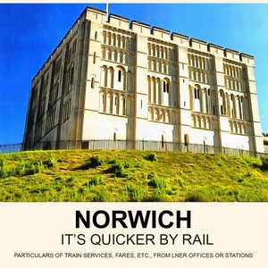 A2  Reprint Vintage LNER Norwich Railway Poster A3 