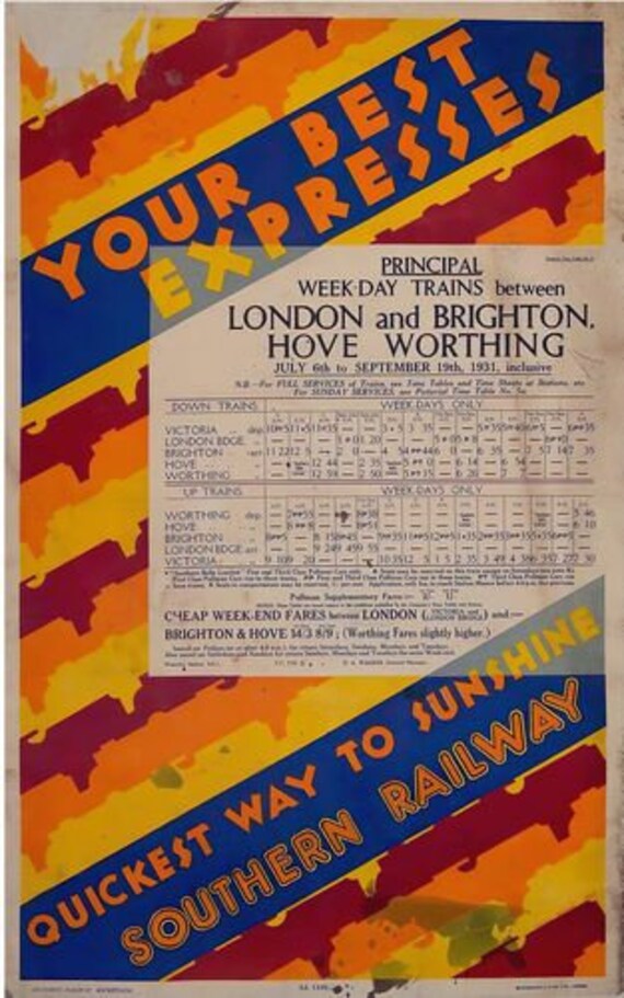 その他 R Buy Vintage Southern Railway Southern Express to Brighton