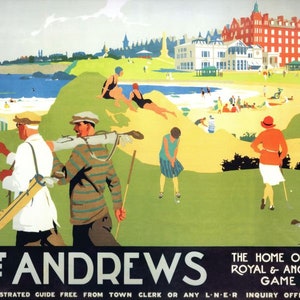 Vintage LNER St Andrews Home of Golf Railway Poster A4/A3/A2/A1 Print