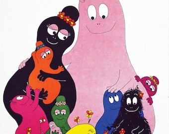 Vintage Barbapapa Cartoon Series Poster Print A3/A4