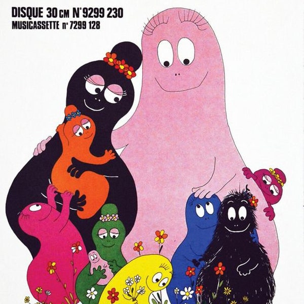 vintage Barbapapa Cartoon Series Affiche Imprimer A3/A4