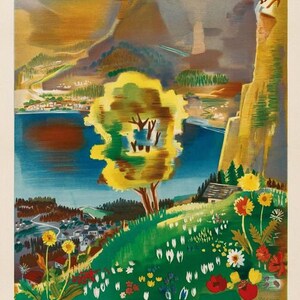 Affiche de tourisme vintage Savoie France impression A3/A4