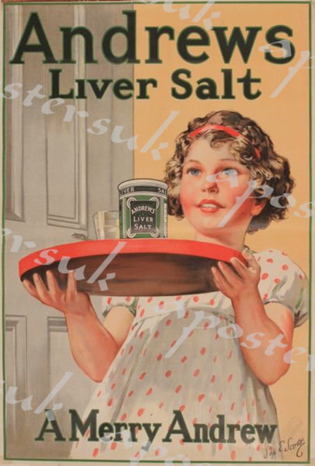 1920's Andrews Liver Salts Advertisement Poster A3/a4 Print - Etsy