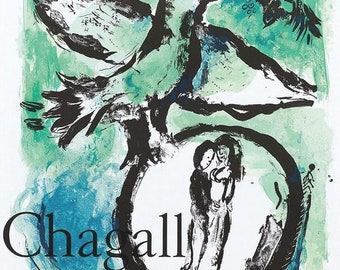 Vintage 1962 Marc Chagall Paris Art Exhibition Tourism Poster Print A3/A4