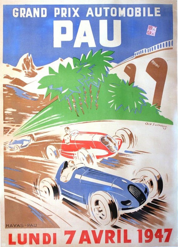 Lausanne, Grand Prix Automobile 1947. Reproduction vintage poster Lausanne, Grand Prix Automobile 1947. Reproduction vintage poster