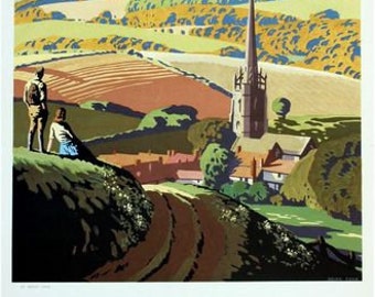 Vintage Hiking In Britain UK Tourist Board Poster A3/A4