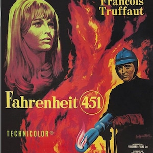 Vintage Fahrenheit 451 Movie Poster Print A3/A4