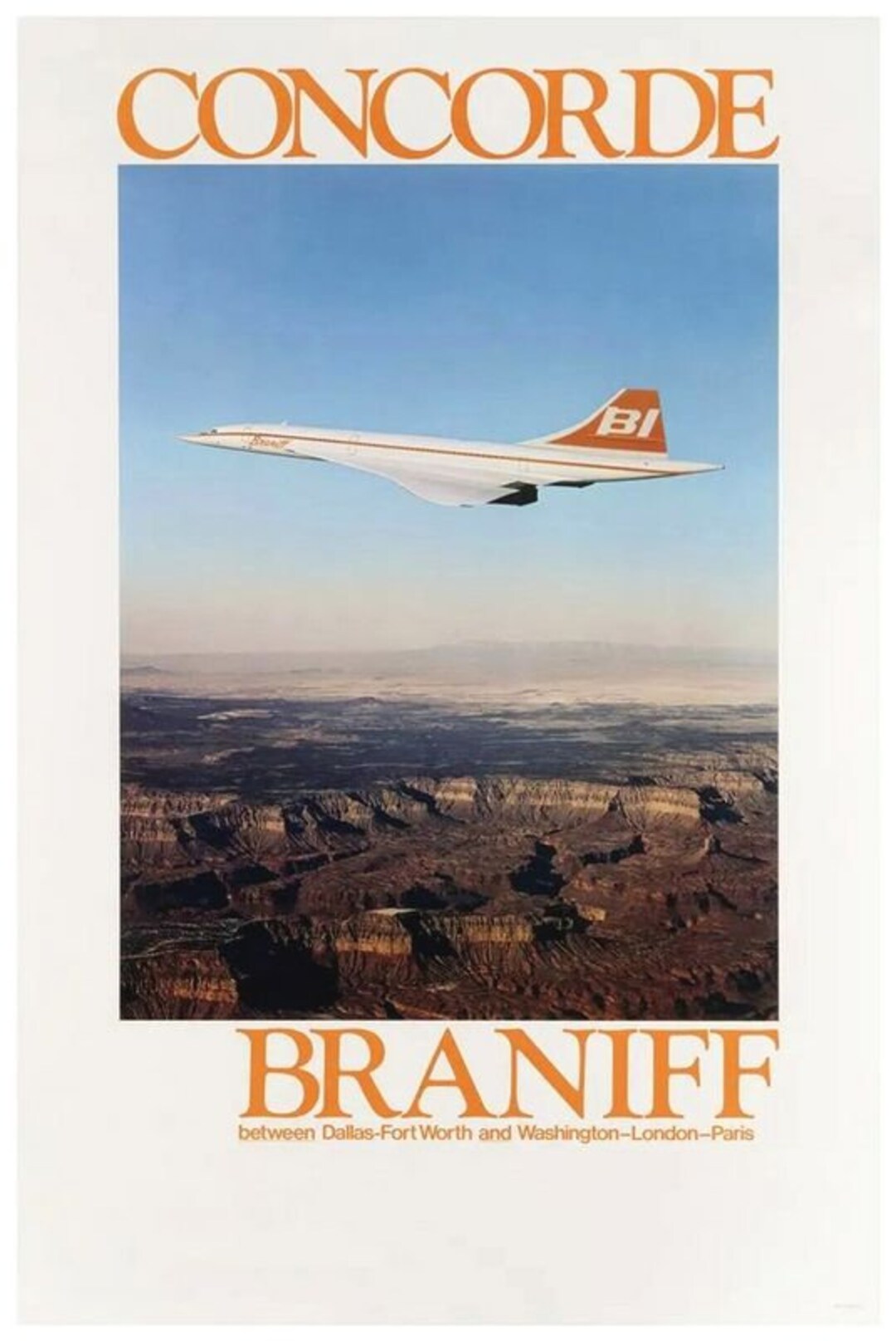 Vintage Rare US Airline Concorde Poster Print A3/A4 - Etsy Sweden