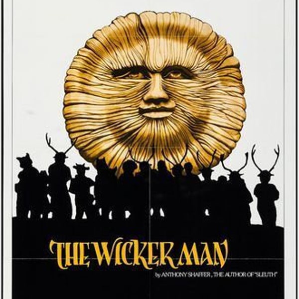 Vintage the wicker man 1970's hammer movie poster print a3/a4