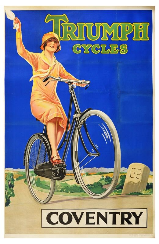 Vintage triumph bicycle top