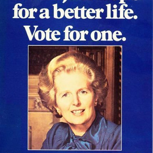 1979 conservative party vote for margaret thatcher election poster print a3/a4
