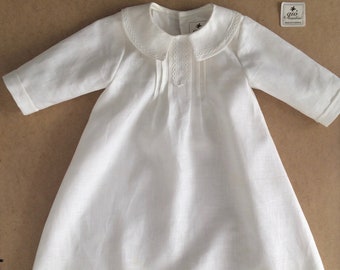 Christening dress boy girl unisex spring summer linen baptism family christening dress SIMON