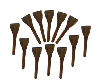 100 pièces Mini Spatule cosmétique en bois Sharp scoop end - Eco Friendly - Pour fournir des échantillons de lotion, de pâte, de crème et de gommage au sucre et plus encore