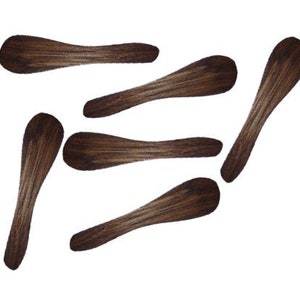 50 Pieces Mini Wooden Cosmetic Spatula Handmade - Eco Friendly - For providing lotion, paste,cream and sugar scrub samples with ENGRAVE NAME