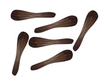Mini espátulas de madeira para cosméticos (65 mm) – feitas à mão em madeira de sissô, 200 unidades.