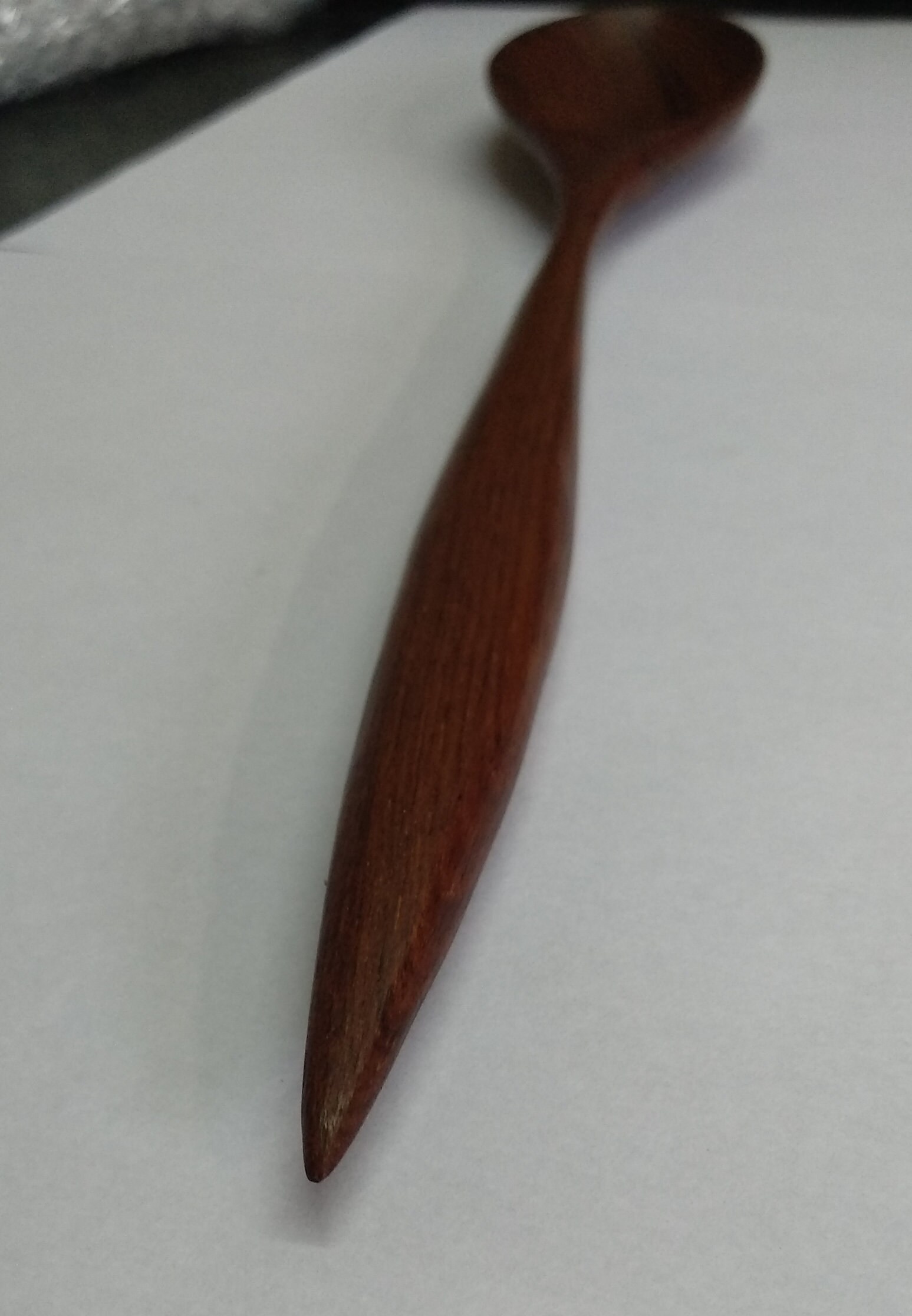 Wooden Serving Spoon Handmade Wooden Spoon Teak Wood Pointed End 31 Cm