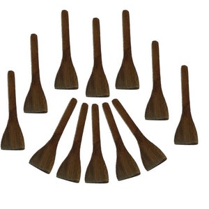 25 Pieces Mini Wooden Cosmetic Spatula Sharp end- Eco Friendly - For providing lotion, paste, cream and sugar scrub samples and more