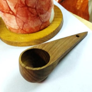 Personalized - Wooden Mini Spoon Handmade Eco Friendly Teak Wood Coffee Spoon/ cosmetic Tea Spoon Coffee lovers gift/For Providing sampling
