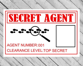 Printable Spy Secret Agent Code Name Chart DIY Birthday | Etsy