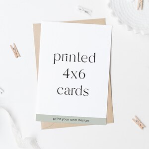 cartes de correspondance plates 4 x 6 imprimées personnalisées | Service d'impression de cartes marketing pour petites entreprises | Cartes de remerciement personnalisées avec logo