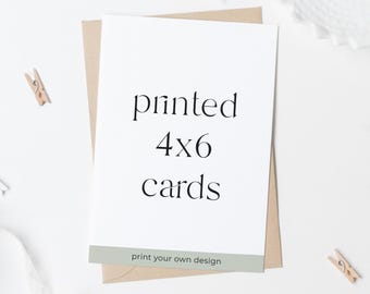 Custom Printed 4x6 Flat Note Cards | Printing Service for Small Business Marketing Cards | Custom Thank You Cards with Logo